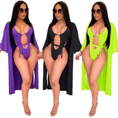 China QUICK DRY Women's Long Maxi See Through Beach Bikini Two Piece Set Cover Up QUICK DRY Swimsuit for sale