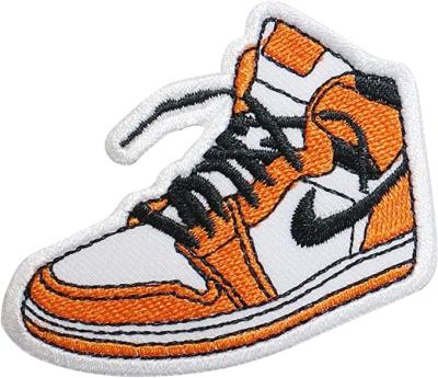 China Viable Suit Embroidery Logo Basketball Shoe Pattern Embroidery Custom Iron In Fixed Color Optional for sale