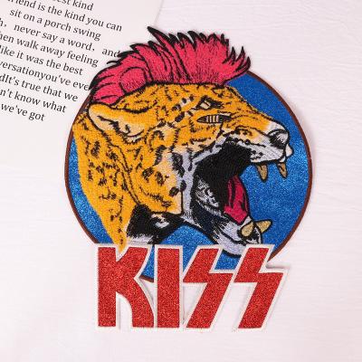 China Custom Viable Cartoon Tiger Embroidered Cloth Tag Towel Embroidered Patch Clothing T-shirt Pattern Accessories for sale