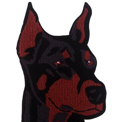 China Large Viable Custom Animal Towel Embroidered Dog Letter Embroidery Cloth Bead Patch Cloth Paste Clothing Accessories for sale