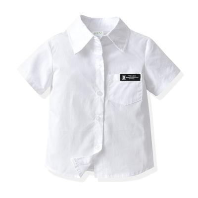 China Breathable China Hot Selling 100% Breathable Solid Color Casual Short Sleeve Suit Shorts Set For Kid Boys Short Sleeve Shirt for sale