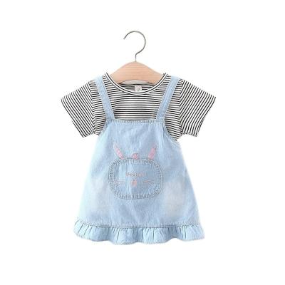 China Korean version of the breathable clothing of the explosive sleeve children's girls summer short dress 2022 new for sale