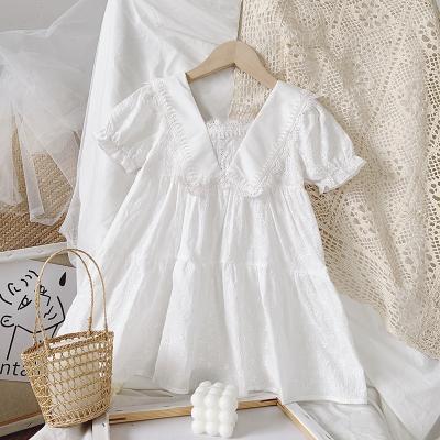 China Princess Dress Girl Long Washable Summer Dress Breathable Sheath French Kids Dress Casual Clothes for sale