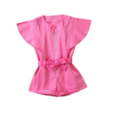 China Best Price New Fashion Summer Regular Regular Bow Decoration Short Sleeve Baby Clothing Dress for sale