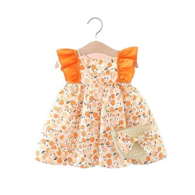 China 2022 Anti-wrinkle Anti-wrinkle new product pure fresh classic broken flower baby clothing dress lovely for wholesale for sale