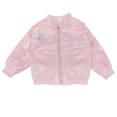 China New Premium Kids Breathable Breathable Spring Coat Little Girl Youth Sports Zipper Jacket Luminous Leather Material for sale