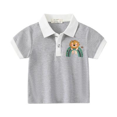 China Best Selling Breathable Comfort Children Boy Cartoon T-shirt Animal Cotton T-shirt Rainbow Pattern Printing Breathable Children From China Manufacturer for sale