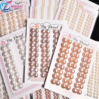 China Jewelry Making Pearl 4A Natural Freshwater Pearl 2.5-13mm Half Round Loose Button Beads DIY Ornament Material for sale