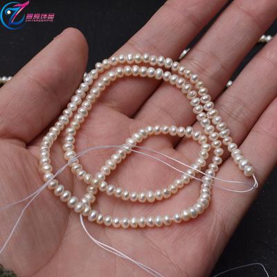 China Jewelry Making High Quality Freshwater Pearl Freshwater Pearl Strand Beads Half Round Loose 3-4mm for sale