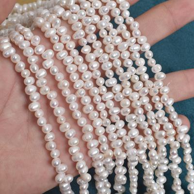 China Jewelry Making Natural Baroque Pearl 4-5mm Rice Pearl Beads Wholesale Freshwater Loose Beads DIY Ornament Material for sale