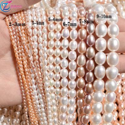 China Jewelry Making Wholesale Pearl Rice Cultured Freshwater Freshwater Beads 2-10mm Real Pearl Freshwater for sale