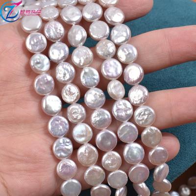 China Jewelry Making Strong Light Natural Pale Water Pearl Button 8-9mm Baroque Shaped Handmade Pearl DIY Necklace Beaded for sale