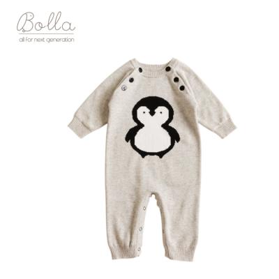 China 2022 Hot Sale Breathable Sweater For Babies Long Sleeve Cotton Yarn Knitted Jumpsuit Fart Hayi Triangle Romper Climbing Clothes for sale