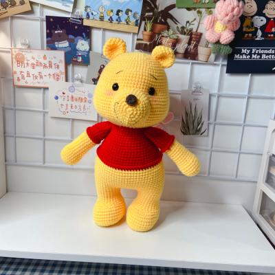 China Customized Eco-Friendly Plush OEM Handmade Knitting Baby Toys Crochet Funny Doll Knit Baby Animal Toys for sale