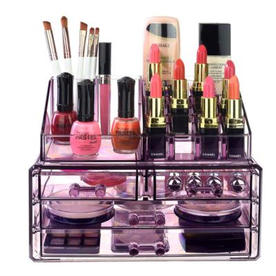 China Viable Different Kind Of Organizer Storage Box Make Brushes Stand Acrylic Cosmetic Makeup Organizer for sale