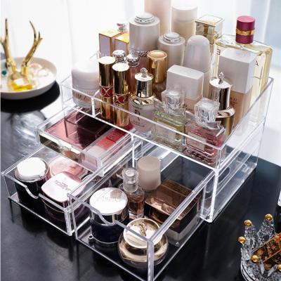 China Wholesale New Home Storage Clear Acrylic Makeup Organizer Storage Large for sale