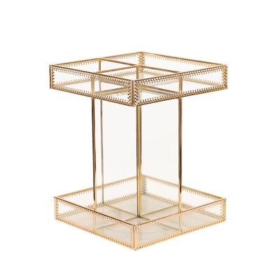 China Sustainable 360 ​​Rotating Makeup Organizer Cosmetic Storage Display Stand For Skin Care Cream Perfume for sale