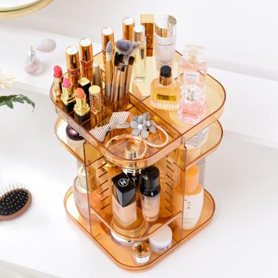 China Viable Modern Home Storage Makeup Skin Care Product Acrylic Makeup Rotating Organizer for sale