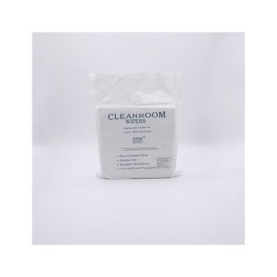 China Electronic Critical Stabilized Power Supplies Class 100 Clean Room Wipes Ecolab Polyester Cleaning Cloth for sale