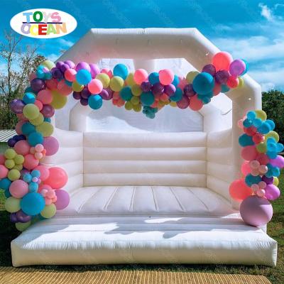 China All Ages 2022 Bouncy Bouncers Wedding Bouncy Castles Kids Lease White Commercial Inflatable Castle White House Bouncing Bounce House for sale