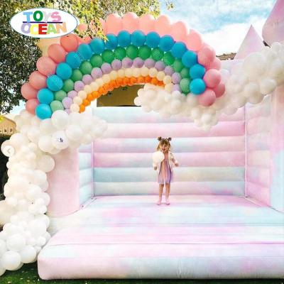 China All Ages New Link Dye Bounce House White Inflatable Bounce House Jumping Castle Bouncer Castle for sale