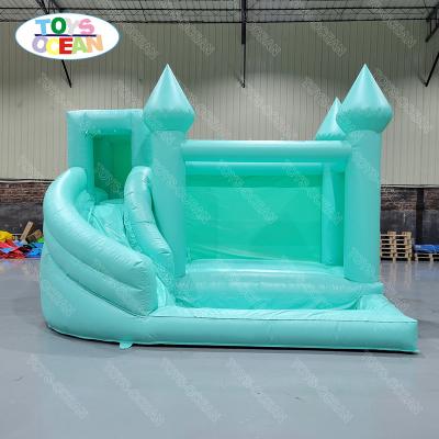 China New All Ages Play Game Pit Ball Bouncer Slide Soft Inflatable White Bounce House Jumping Castle For Kids for sale