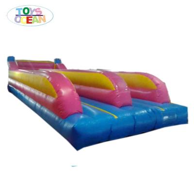 China Vinyl Factory Outlet Inflatable Bungee Run Dunk Double Lane Challenge for sale