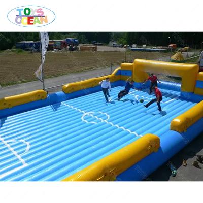 China Commercial Inflatable Soccer Pitch Vinyl Soap Custom Soap Soap Inflatable Soccer Football Pitch for sale