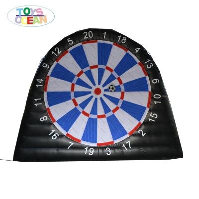 China Portable PVC Vinyl Tarpaulin Air Soccer Goal Post Inflatable Rugby Post Soccer Dart Board for sale