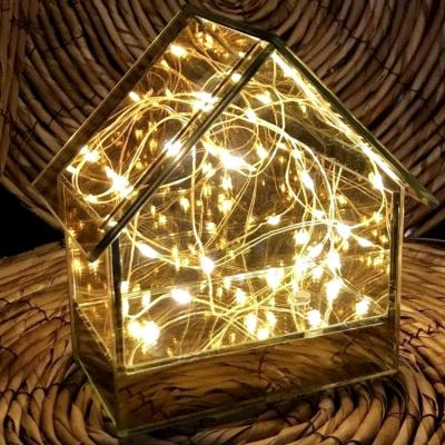 China Reflective Mirror Glass Box Light Home Decoration Led Infinity Cube Infinity Cube Table Decoration for sale