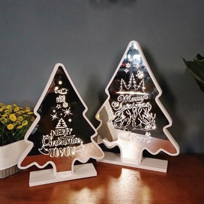 China Christmas Decoration Christmas Decoration Led Light Christmas Tree Mirror Desk Light for sale