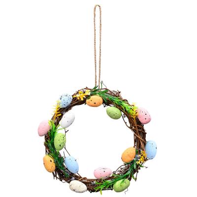 China Easter Bunny Bunny Spring Garland Easter Decors Easter Eggs Braid Window Display Door Garland Simulation Hanging Garland for sale