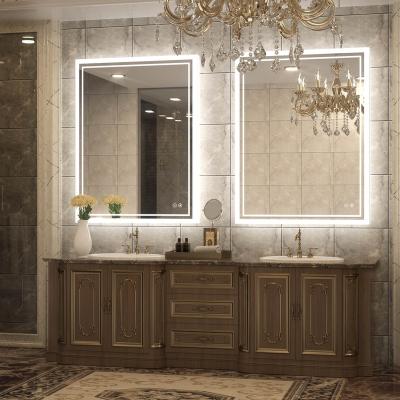 China Wall Mounted Luminous Smart Led Modern Home Lighting Decorative Bathroom Mirror Bath Mirror for sale