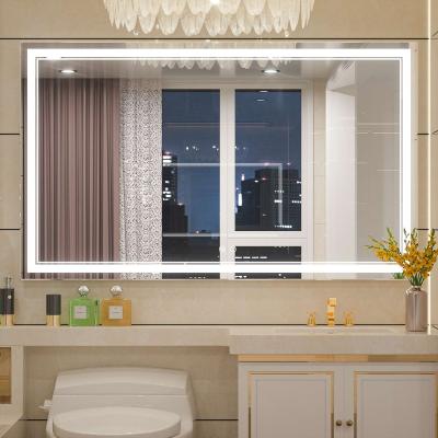 China Illuminated Defog Mirror Vanity Decoration Touch Screen Smart Backlit Bathroom Led Mirror Led Mirror for sale