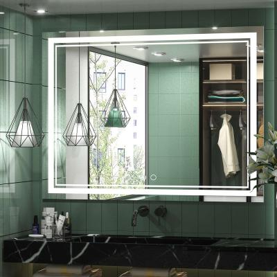 China Factory Price Illuminated Frameless Bath Vanity Mirror LED Backlit Smart Custom Bathroom Mirror for sale