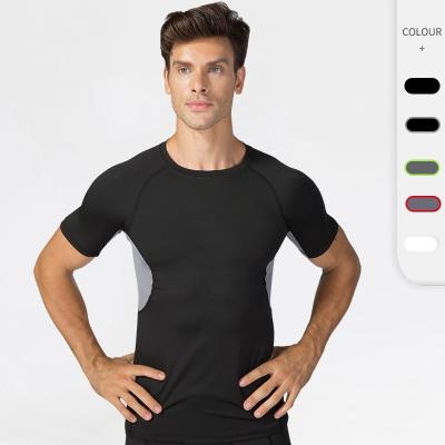 China Breathable Sports Running Tights Men's Short Sleeve Quick-Drying Fitness Training Fashion Breathable Sportswear for sale