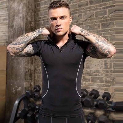 China Running Sportswear Quick Dry Comfortable Jumper Stretch Breathable Training Short Sleeve Sports Top for sale