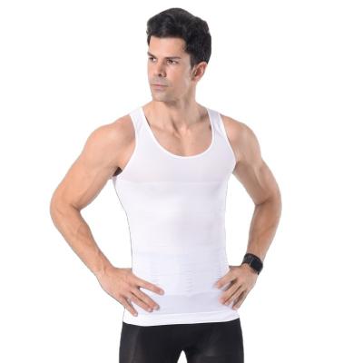 China Anti-pilling Men's Body Shapewear Corset Vest Belly Waist Slimming Vest Lose Weight Shirt Elastic Sculpting Vest for sale