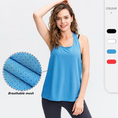 China Ladies Breathable Moisture Wicking Yoga Fitness Cover Up Women Sexy Activewear Sports Running Tank Top for sale