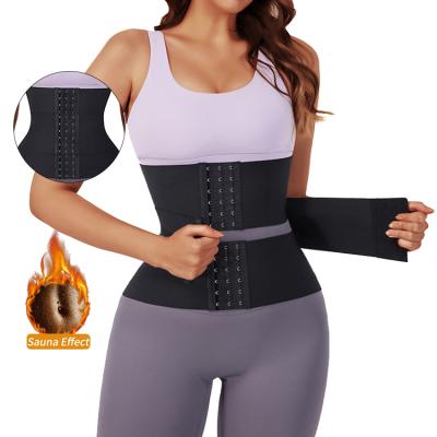 China New Arrival Custom Logo Women Tummy Lose Weight Compression Slit Waist Trainer Wrap Shaper Breathable for sale