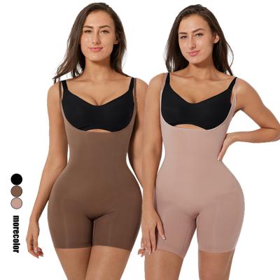 China New Design Breathable Breathable Women Full Body Shaper Elasticity Knit Spandex Hip Enhancer Shapewear Overalls for sale