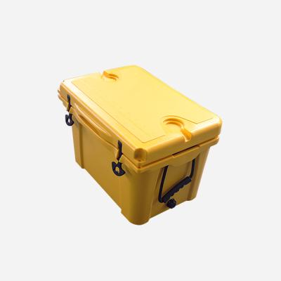 China YETl 25L Cooler Box LLDPE Coolers Food Grade Ice Chest Professional Waterproof Portable Camping Thermal Box For Fishing for sale