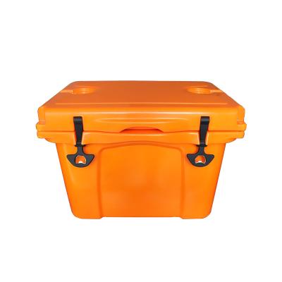 China Wholesale 25L LLDPE+PU Cooler Box YETl Camping Ice Box Waterproof Portable Food-Grade Trunk Outdoor Insulated Cooler Fishing Box for sale