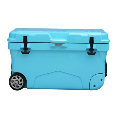 China Hot Sale YETl Portable Cooler Box 50QT Waterproof Rolled Ice Chest Coolers For Camping And Traveling for sale