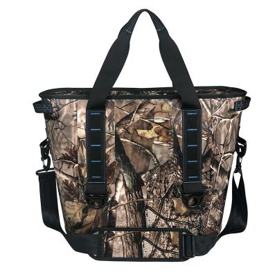 China Cooler Camouflage Cooler Bag 30L YETl Waterproof And Insulated Camping Handbag for sale