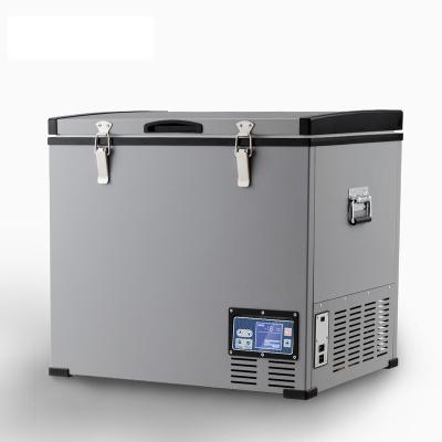 China High Quality 60L ABS Large Capacity Car Refrigerator Compressor Fast Cooling Vehicle And Home Use Car Refrigerator for sale