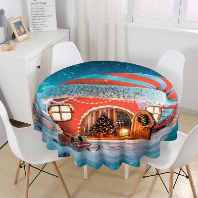 China 90x132 Inch Round Waterproof Rectangle Christmas Table Runner Picnic Table And Bench Fitted Tablecloth Cover for sale