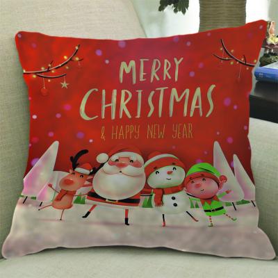 China Wholesale Custom Digital 3d Printing Kids Christmas Red Folded Pillow Case 45*45cm For Home Decoration for sale