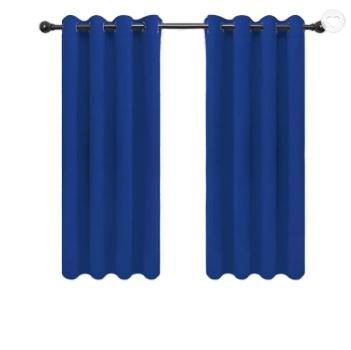 China 100% Luxury Ready Made Blackout Home Use Blackout Curtain Sky Blue Curtain For Living Room for sale