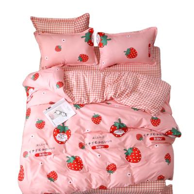 China 2021 New Arrivals Folded High Quality Fluffy Comforter Sheet Sets Bedding Set Wholesale Pink Twin Girl Luxury Queen Bedding Set for sale